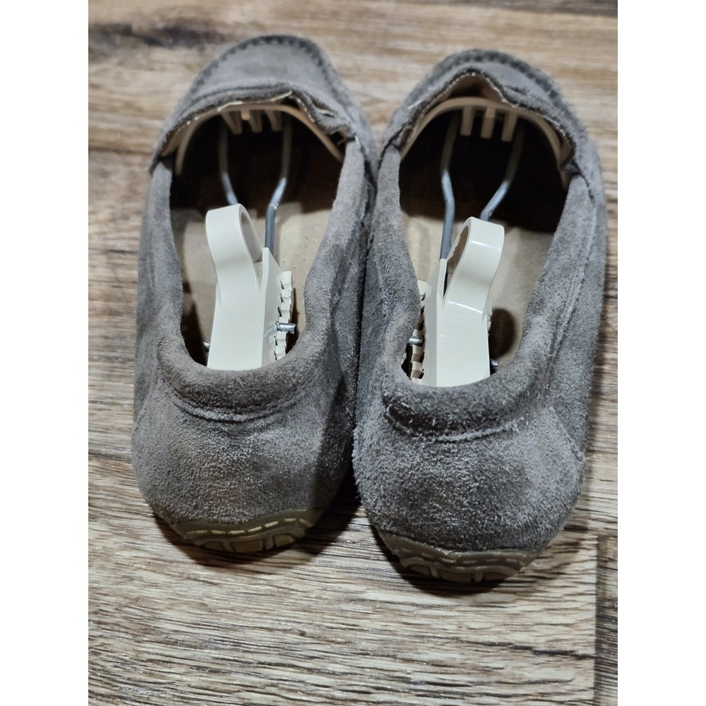 Suede Gray Womens Moccasins - Picture 6 of 8